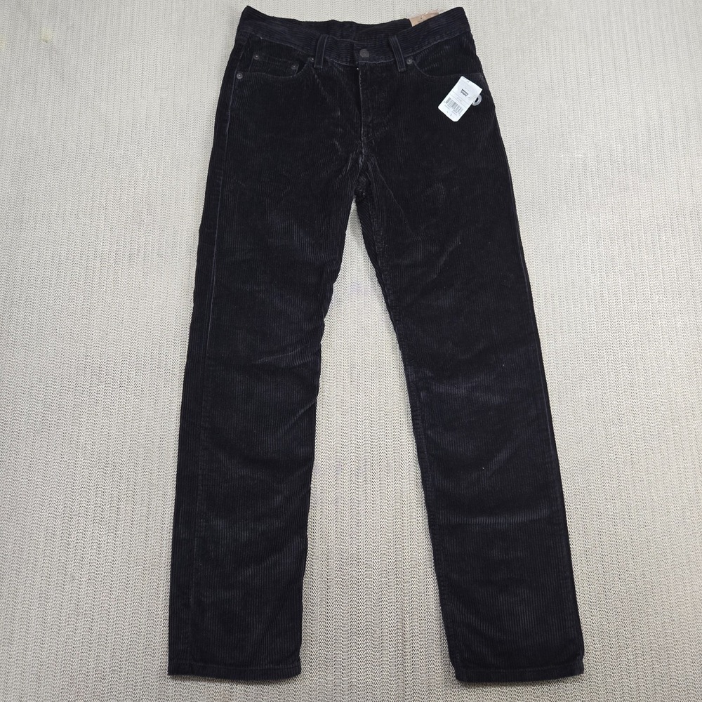 Levi's Corduroy Pants Mens 27x30 Black Straight Leg‎ Jeans Cords New